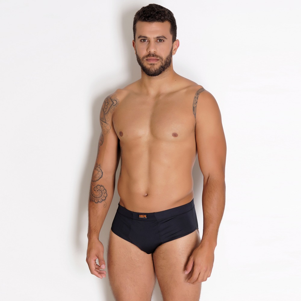 Cueca Slip Microfibra Lisa  Embutida