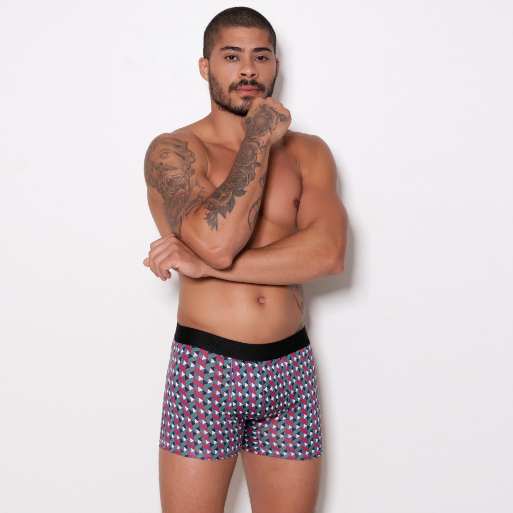 Cueca Boxer Microfibra Estampada