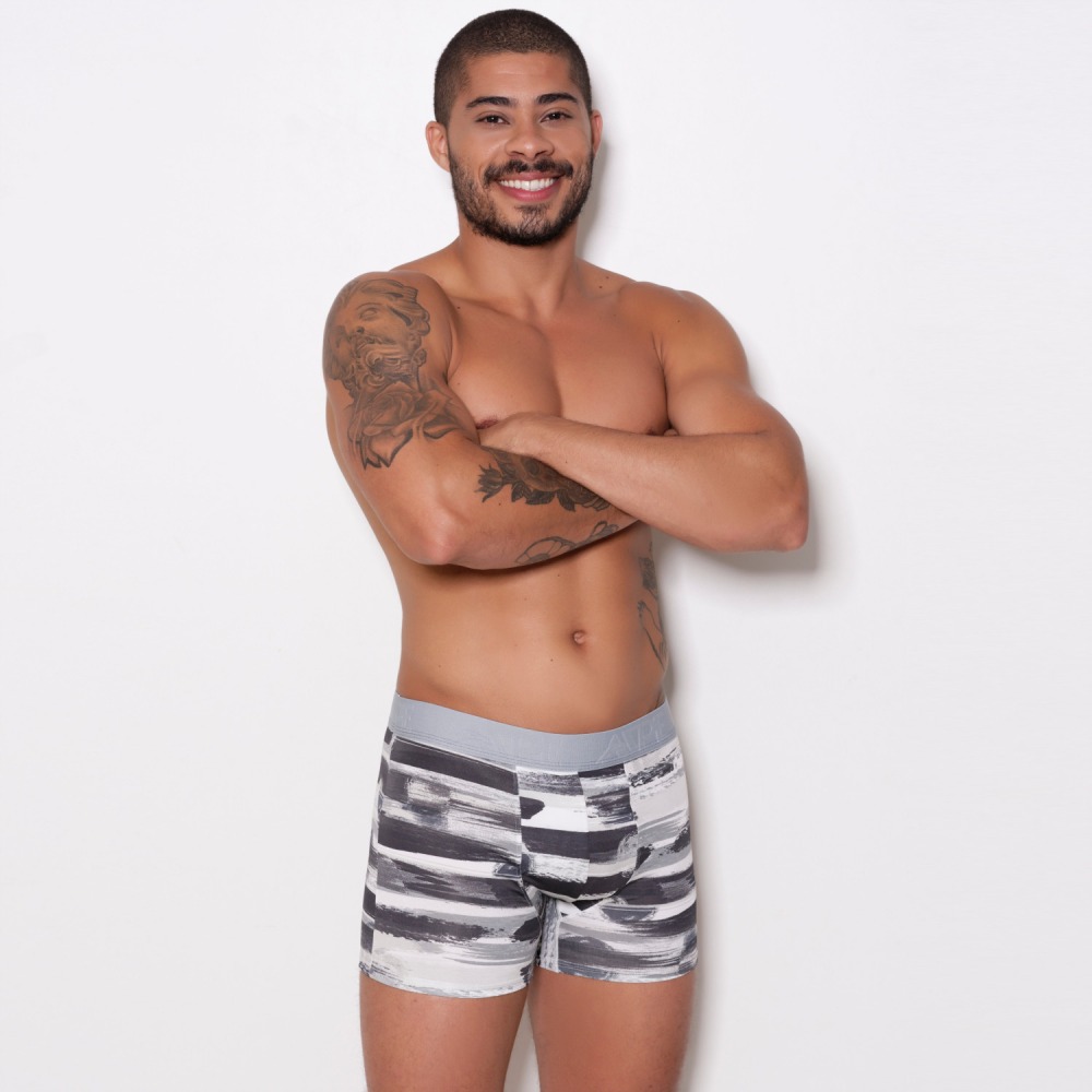 Cueca Boxer Microfibra Estampada