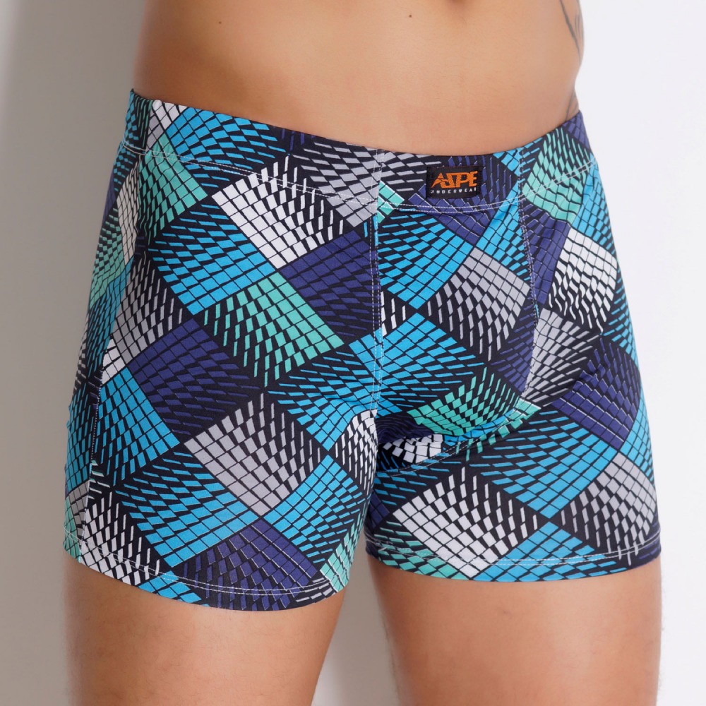 Cueca Boxer Microfibra Estampada Embutida