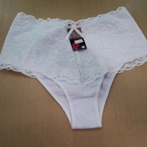 Calcinha de Cotton e Renda