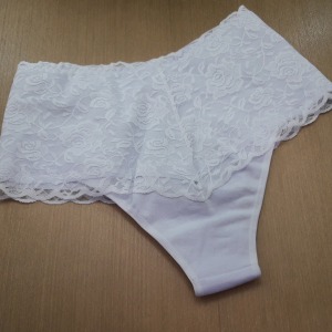 Calcinha de Cotton e Renda
