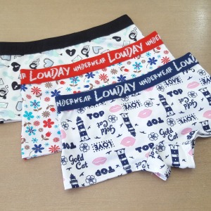 Calcinha Boxer Feminina Juvenil Estampada