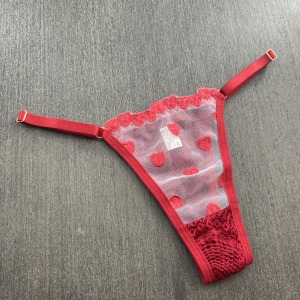 Conjunto de Lingerie Romntica em Renda e Guipir Bordado com Coraes